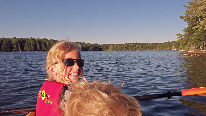 the tandem kayak on petes lake